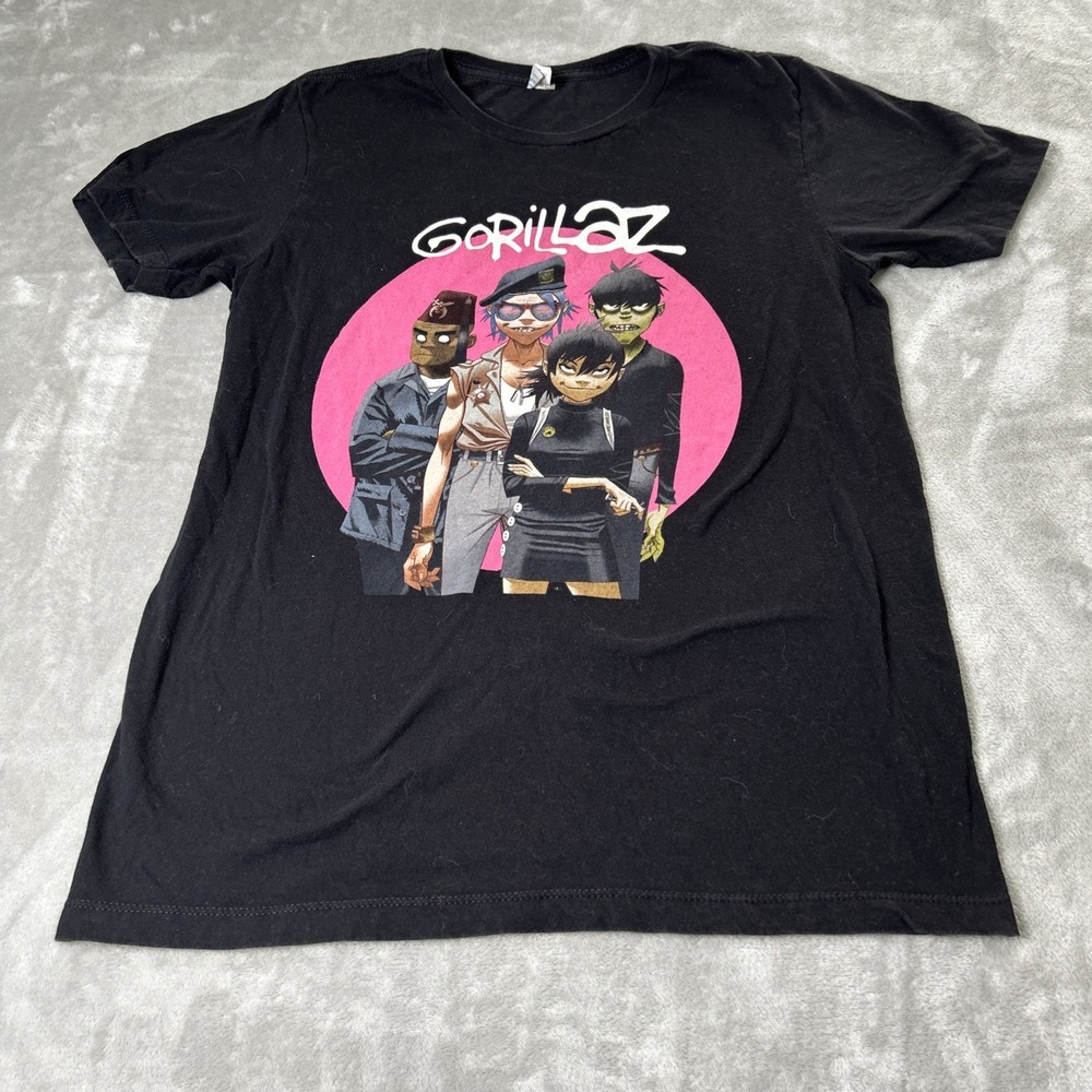 Vintage Gorillaz Promo Band T-Shirt Black Short Sleeve Mens Size M Pacific